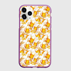 Чехол iPhone 11 Pro матовый Много пива, цвет: 3D-фиолетовый