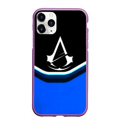 Чехол iPhone 11 Pro матовый Assassins Creed logo abstergo, цвет: 3D-фиолетовый