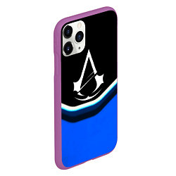 Чехол iPhone 11 Pro матовый Assassins Creed logo abstergo, цвет: 3D-фиолетовый — фото 2