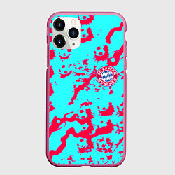 Чехол iPhone 11 Pro матовый Бавария Мюнхен спорт текстура, цвет: 3D-малиновый