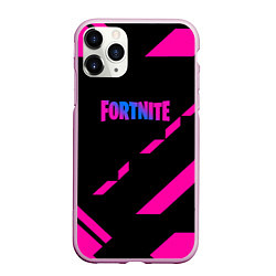 Чехол iPhone 11 Pro матовый Fortnite geometry pink, цвет: 3D-розовый