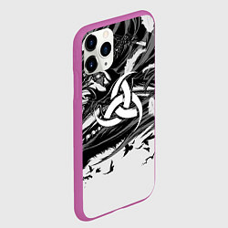 Чехол iPhone 11 Pro матовый Русская община символика, цвет: 3D-фиолетовый — фото 2