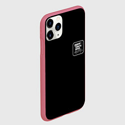 Чехол iPhone 11 Pro матовый Gta vice city black, цвет: 3D-малиновый — фото 2