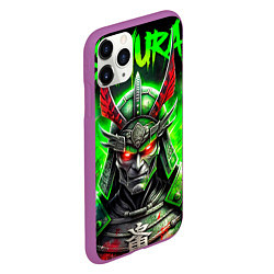 Чехол iPhone 11 Pro матовый Samurai green, цвет: 3D-фиолетовый — фото 2