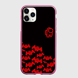 Чехол iPhone 11 Pro матовый Маршмеллоу амонг ас, цвет: 3D-малиновый