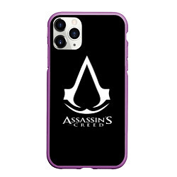 Чехол iPhone 11 Pro матовый Assassins Creed logo game, цвет: 3D-фиолетовый