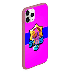 Чехол iPhone 11 Pro матовый Brawl stars sandy, цвет: 3D-малиновый — фото 2