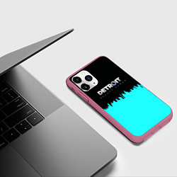 Чехол iPhone 11 Pro матовый Detroit become human rk800, цвет: 3D-малиновый — фото 2