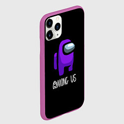Чехол iPhone 11 Pro матовый Among us фиолетовый, цвет: 3D-фиолетовый — фото 2