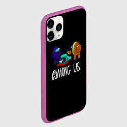 Чехол iPhone 11 Pro матовый Among us game, цвет: 3D-фиолетовый — фото 2