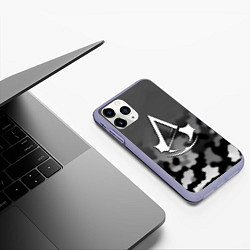 Чехол iPhone 11 Pro матовый Assassins Creed game, цвет: 3D-светло-сиреневый — фото 2