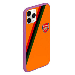 Чехол iPhone 11 Pro матовый Arsenal geometry steel, цвет: 3D-фиолетовый — фото 2