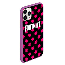 Чехол iPhone 11 Pro матовый Fortnite snowflake pattern, цвет: 3D-фиолетовый — фото 2