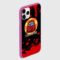 Чехол iPhone 11 Pro матовый Amomg us краски, цвет: 3D-фиолетовый — фото 2
