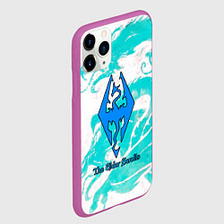 Чехол iPhone 11 Pro матовый Elder Scrolls logo, цвет: 3D-фиолетовый — фото 2