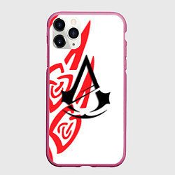 Чехол iPhone 11 Pro матовый Assassins Creed wild, цвет: 3D-малиновый