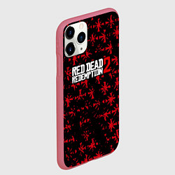 Чехол iPhone 11 Pro матовый Red dead redemption x farcry pattern, цвет: 3D-малиновый — фото 2