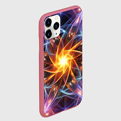 Чехол iPhone 11 Pro матовый Закрученная абстракция, цвет: 3D-малиновый — фото 2