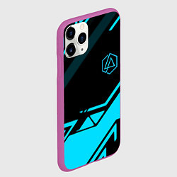 Чехол iPhone 11 Pro матовый Linkin park geometry, цвет: 3D-фиолетовый — фото 2