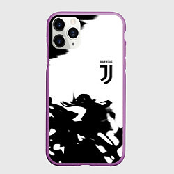 Чехол iPhone 11 Pro матовый Juventus smoke black fire, цвет: 3D-фиолетовый