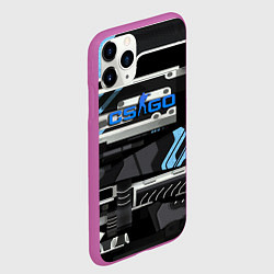 Чехол iPhone 11 Pro матовый CS GO vulkan steel, цвет: 3D-фиолетовый — фото 2