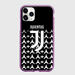 Чехол iPhone 11 Pro матовый Juventus sport club, цвет: 3D-фиолетовый