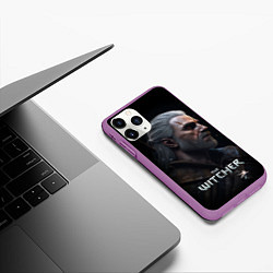 Чехол iPhone 11 Pro матовый The Witcher poster, цвет: 3D-фиолетовый — фото 2