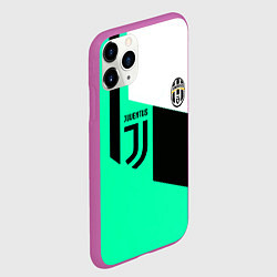 Чехол iPhone 11 Pro матовый Juventus geometry, цвет: 3D-фиолетовый — фото 2