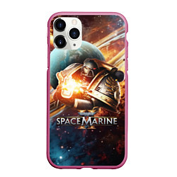 Чехол iPhone 11 Pro матовый Warhammer 40000 space marine 2, цвет: 3D-малиновый