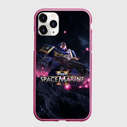 Чехол iPhone 11 Pro матовый Темный ультрамарин Warhammer 40000 space marine 2, цвет: 3D-малиновый