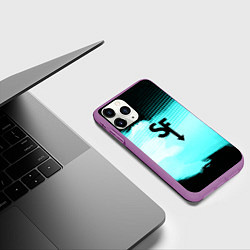 Чехол iPhone 11 Pro матовый Sally face geometry, цвет: 3D-фиолетовый — фото 2