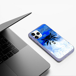 Чехол iPhone 11 Pro матовый The Witcher logo winter, цвет: 3D-светло-сиреневый — фото 2