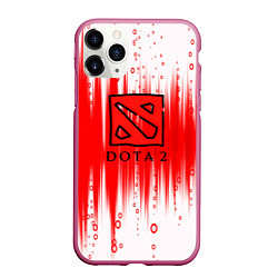 Чехол iPhone 11 Pro матовый Dota abstraction, цвет: 3D-малиновый