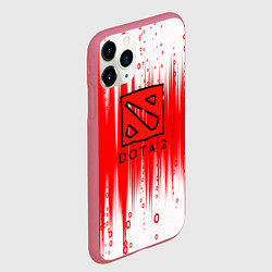 Чехол iPhone 11 Pro матовый Dota abstraction, цвет: 3D-малиновый — фото 2