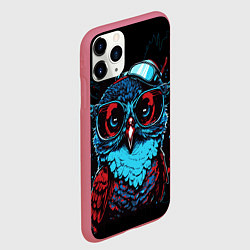 Чехол iPhone 11 Pro матовый Умная совушка, цвет: 3D-малиновый — фото 2