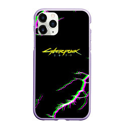 Чехол iPhone 11 Pro матовый Cyberpunk storm 2077, цвет: 3D-светло-сиреневый