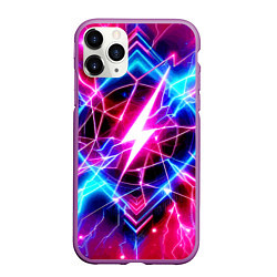 Чехол iPhone 11 Pro матовый Lightning - neon fantasy, цвет: 3D-фиолетовый