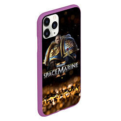 Чехол iPhone 11 Pro матовый Captain Titus Warhammer 40000 space marine 2, цвет: 3D-фиолетовый — фото 2