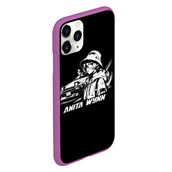 Чехол iPhone 11 Pro матовый Аниме девушка и trueno ae 86, цвет: 3D-фиолетовый — фото 2