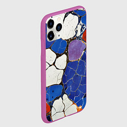 Чехол iPhone 11 Pro матовый Потрескавшаяся плитка, цвет: 3D-фиолетовый — фото 2