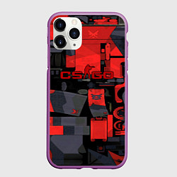 Чехол iPhone 11 Pro матовый Counter strike skin awp, цвет: 3D-фиолетовый