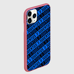 Чехол iPhone 11 Pro матовый Ювентус паттерн фк, цвет: 3D-малиновый — фото 2