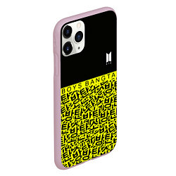 Чехол iPhone 11 Pro матовый BTS pattern kpop, цвет: 3D-розовый — фото 2