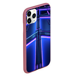 Чехол iPhone 11 Pro матовый Неоновая световая конструкция, цвет: 3D-малиновый — фото 2