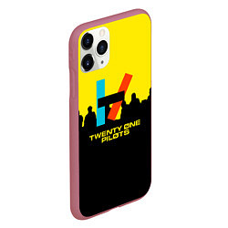 Чехол iPhone 11 Pro матовый Twenty one pilots rock steel, цвет: 3D-малиновый — фото 2