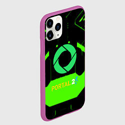 Чехол iPhone 11 Pro матовый Portal game pattern, цвет: 3D-фиолетовый — фото 2