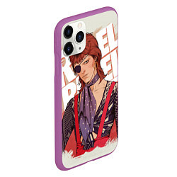 Чехол iPhone 11 Pro матовый David Bowie Rebel, цвет: 3D-фиолетовый — фото 2