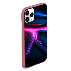 Чехол iPhone 11 Pro матовый Фиолетовая кислота текстура, цвет: 3D-малиновый — фото 2