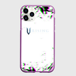 Чехол iPhone 11 Pro матовый Vrising глитч краски, цвет: 3D-фиолетовый