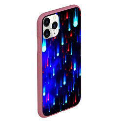 Чехол iPhone 11 Pro матовый Космические метеориты, цвет: 3D-малиновый — фото 2